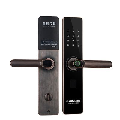 qualidade  Home Security KJ013H17 High Security Biometric Fingerprint Door Lock Smart TTLock APP Remote Control Anti-theft Smart Door Lock fábrica