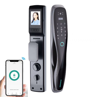 APP 304 Stainless Steel Fingerprint Lock Electronic Biometric Security Smart Door Lock With Password Key IC Card Unlock With Camera